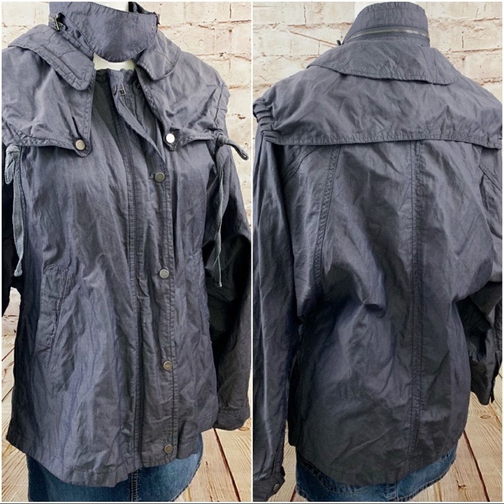Monoreno nylon blend crinkle jacket